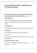 Orofacial SEM II FINAL REVIEW Based on Teacher Review with complete solutions Already Passed with Distinction&period;
