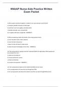 NNAAP Nurse Aide Practice Written Exam Packet complete solutions Already Passed with Distinction&period;