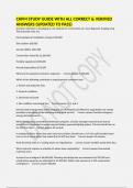 CHFM STUDY GUIDE WITH ALL CORRECT & VERIFIED ANSWERS &lpar;UPDATED TO PASS&rpar;