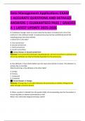 Data Management Applications EXAM   &vert; ACCURATE QUESTIONS AND DETAILED  ANSWERS &vert; GUARANTEED PASS &vert; GRADED A &vert; LATEST UPDATE 2025-2026  