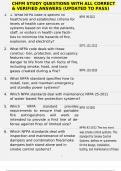 CHFM STUDY QUESTIONS WITH ALL CORRECT & VERIFIED ANSWERS &lpar;UPDATED TO PASS&rpar;