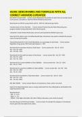 HS300&colon; BENCHMARKS AND FORMULAS WITH ALL CORRECT ANSWERS &lpar;UPDATED&rpar;