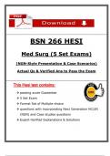 BSN HESI 266 Med Surg Exam &ndash; &lpar;5 Version Exams&rpar; - Nightingale - 2025 Edition