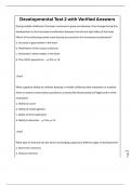 Developmental Test 2 with Verified Answers