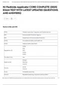 NJ Pesticide Applicator CORE COMPLETE &lpar;2025&rpar; EXAM TEST WITH LATEST UPDATED &lpar;QUESTIONS AND ANSWERS&rpar;