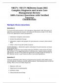 NR571 &sol; NR 571 Midterm Exam 2025 Complex Diagnosis and Acute Care Management Review 100&percnt; Correct Questions with Verified Answers Chamberlain