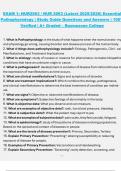 Essential Pathophysiology &lpar;NUR2063&rpar; &ndash; Rasmussen College &ndash; 2025&sol;2026 &ndash; Exam 1 Study Guide Questions and Answers