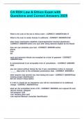 CA RDH Law & Ethics Exam with Questions and Correct Answers 2025&period;