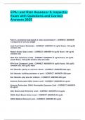 EPA Lead Risk Assessor & Inspector Exam with Questions and Correct Answers 2025&period;