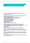 EPA Lead Risk Assessor Exam 2025 with Questions and Correct Answers 2025&period;