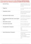 FTCE Computer Science Exam 2025 UPDATE&vert; COMPREHENSIVE QUESTIONS AND VERIFIED ANSWERS &lpar;COMPLETE SOLUTIONS&rpar; GUARANTEED SUCCESS &vert;GRADE A&plus;&excl;&excl; &lpar;100&percnt; ACCURATE&rpar; GET IT RIGHT&excl;&excl;