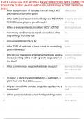 Turf & Landscape &lpar;3&period;0&rpar; ACTUAL EXAM QUESTIONS WITH COMPLETE SOLUTION GUIDE &lpar;A&plus; GRADED 100&percnt; VERIFIED&rpar; LATEST VERSION 2025&excl;&excl;