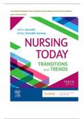 TEST BANK FOR NURSING TODAY TRANSITION AND TRENDS 10TH EDITION BY ZERWEKH   LATEST UPDATED 2024 