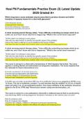 Hesi PN Fundamentals Practice Exam &lpar;3&rpar; Latest Update 2025 Graded A&plus;
