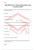 OM 300 Exam 1 Chilcutt Questions and Answers 2025