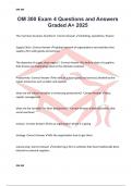 Package Deal For OM 300 Exam 1&comma; 2&comma; 3&comma; and 4 Study Guide Questions and Answers Top Graded 2025