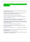 BIOLOGY 151 EXAM 2 QUESTIONS AND ANSWERS