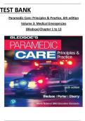 TEST BANK Paramedic Care&colon; Principles & Practice&comma; 6th edition Volume 3&colon; Medical Emergencies &lpar;Bledsoe&rpar; Chapter 1 to 13 Completely Covered&period; 