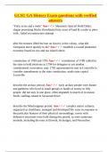  GCSU Georgia History Exam &ndash; Extended Verified Q&A Compilation &ndash; Eras&comma; Amendments&comma; Leaders&comma; and Social Movements