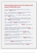 GCSS-Army Master Driver Course Test 1 Questions And  Answers Verified 100&percnt; Correct 