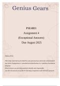 PSE4801 Assignment 4 &lpar;Exceptional Answers&rpar; Due August 2025