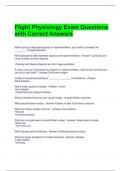 Flight Physiology Exam Questions with Correct Answers 