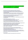 FLIGHT PHYSIOLOGY EXAM QUESTIONS AND ANSWERS ALL CORRECT