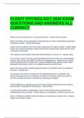 FLIGHT PHYSIOLOGY 2025 EXAM QUESTIONS AND ANSWERS ALL CORRECT 