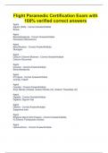 Flight Paramedic Certification Exam with 100&percnt; verified correct answers