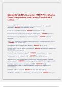 Georgette's LMR&semi; Georgette's PMHNP Certification  Exam Test Questions And Answers Verified 100&percnt;  Correct