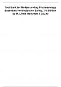 Test Bank for Understanding Pharmacology Essentials for Medication Safety&comma; by M&period; Linda Workman & LaCharity978-0323793506