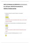 MATH 110 Module ALL MODULES &lpar;1&comma; 2&comma; 3&comma; 4&comma; 5&comma; 6&comma; 7&comma;  8&comma; 9&comma; 10&rpar; Exam &sol; MATH110 Introduction to  Statistics&colon; Portage Learning