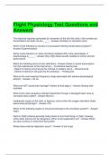 Flight Physiology Test Questions and Answers 