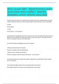 WGU Course C840 - Digital Forensics exam  QUESTIONS AND CORRECT VERIFIED  ANSWERS LATEST UPDATE 2025&sol;2026 