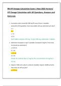 RN ATI Dosage Calculation Exam 1 New 2025 Version&sol;  ATI Dosage Calculation with All Questions&comma; Answers and  Rationale
