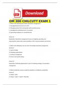 OM 300 CHILCUTT EXAM 1 NEWEST ACTUAL EXAM COMPLETE 100 QUESTIONS AND CORRECT DETAILED ANSWERS AND EXPLANATIONS &lpar;VERIFIED ANSWERS&rpar; &vert;ALREADY GRADED A&plus;