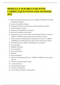 MODULE 6 NUR 606 EXAM WITH CORRECTQUESTIONS AND ANSWERS 2025