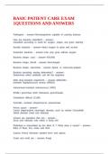 Patient Care- Mosby practice questions- then review class questions