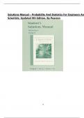 Solutions Manual &ndash; Probability and Statistics for Engineers and Scientists&comma; Updated 9th Edition&comma; by Pearson&comma;&comma;&comma;&comma;&comma;verifield edition