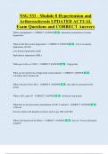 NSG 533 - Module 8 Hypertension and  Artherosclerosis UPDATED ACTUAL    Exam Questions and CORRECT Answers