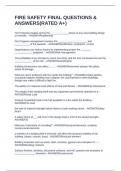 FIRE SAFETY FINAL QUESTIONS & ANSWERS&lpar;RATED A&plus;&rpar;