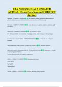 UTA NURS5432 Mod 5 UPDATED  ACTUAL   Exam Questions and CORRECT  Answers 