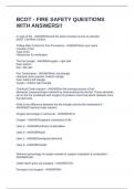 BCOT - FIRE SAFETY QUESTIONS WITH ANSWERS&excl;&excl;