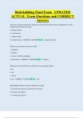 Bodybuilding Final Exam   UPDATED  ACTUAL  Exam Questions and CORRECT  Answers 