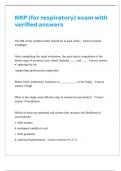 NRP &lpar;for respiratory&rpar; exam with verified answers