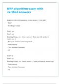NRP algorithm exam with verified answers