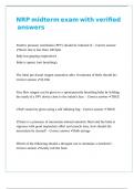 NRP midterm exam with verified answers 