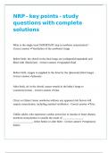 NRP - key points - study questions with complete solutions 