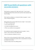 NRP Exam - Skills all questions with accurate answers