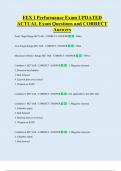 FEX  Bundled Exam Questions WITH  CORRECT Answers